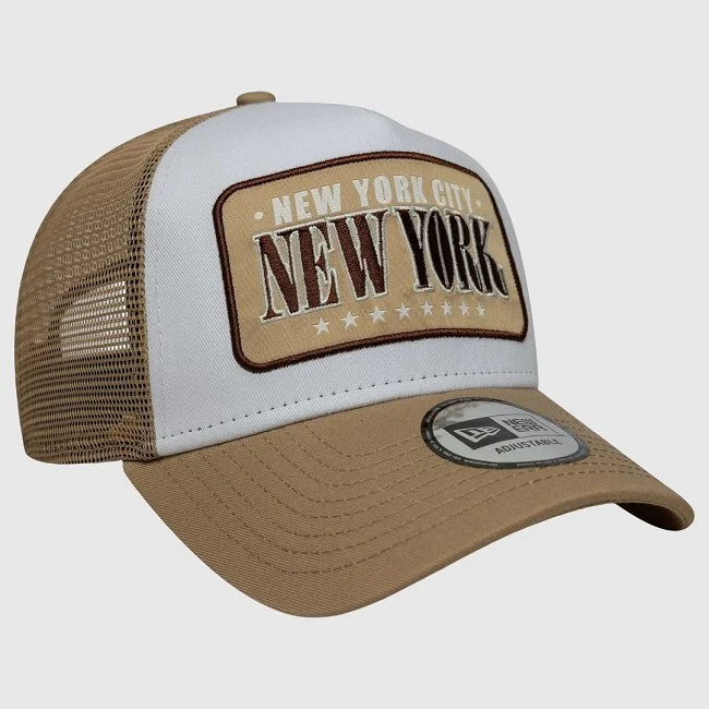 Gorra New Era Blanca y Marrón Hombre