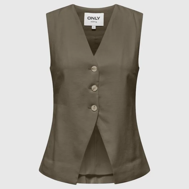 Chaleco ONLY Kaki Mujer