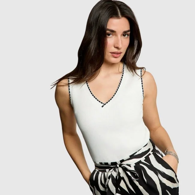 Camiseta Morgan Blanca Mujer