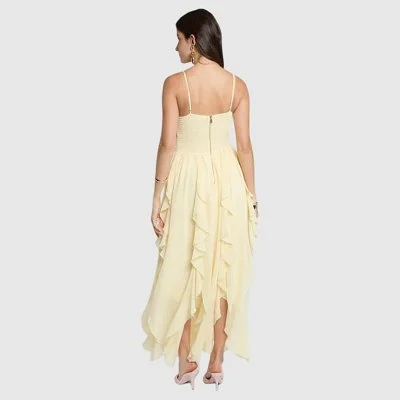 Vestido Morgan Amarillo Mujer 2