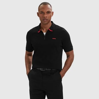 Polo Hugo Negro Hombre
