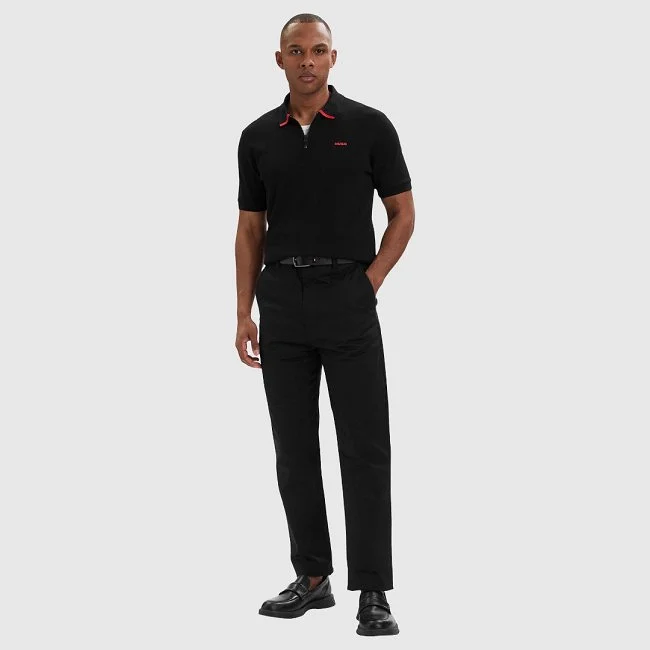 Polo Hugo Negro Hombre