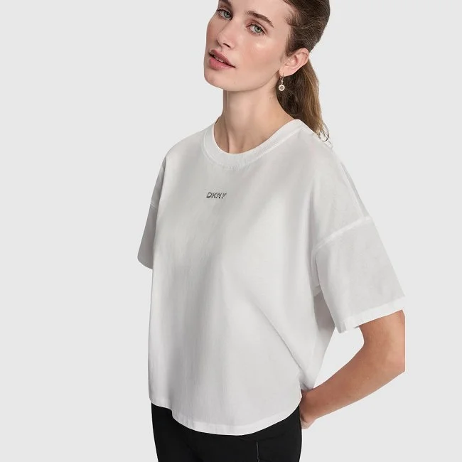 Camiseta DKNY Blanca Mujer