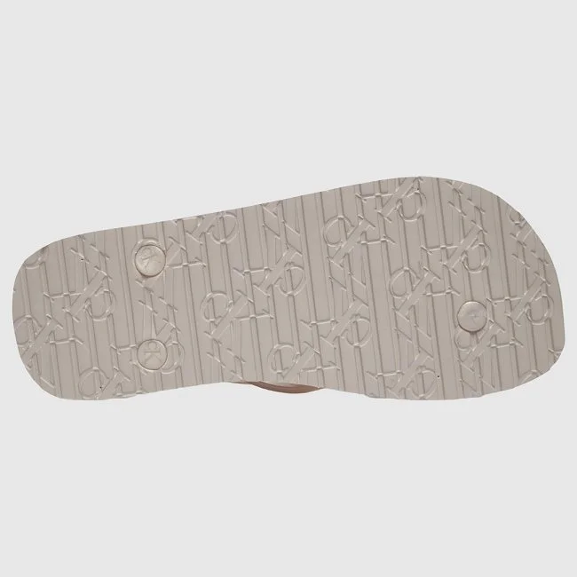 Chanclas Calvin Klein Beige Mujer