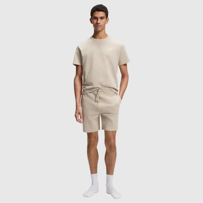 Pantalón Corto Boss Beige Hombre