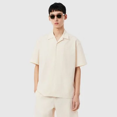 Camisa Lacoste Beige Hombre