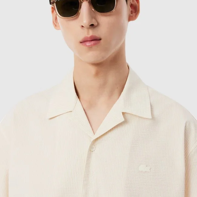 Camisa Lacoste Beige Hombre