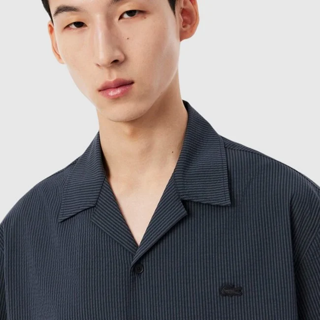 Camisa Lacoste Azul Hombre