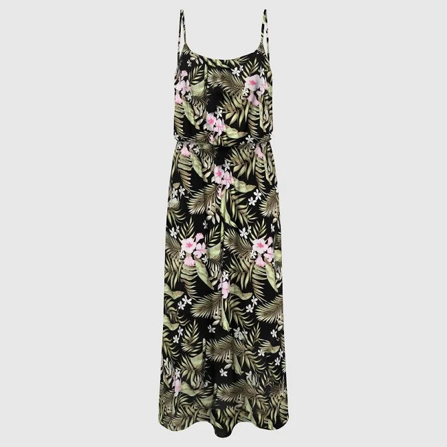 Vestido ONLY Negro y Verde Mujer