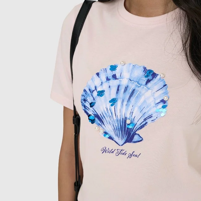 Camiseta ONLY Rosa Mujer