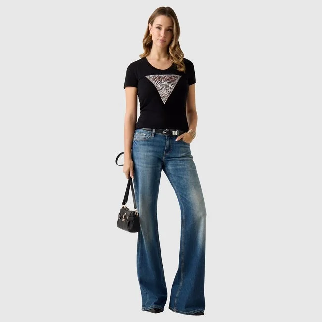 Camiseta Guess Negra Mujer
