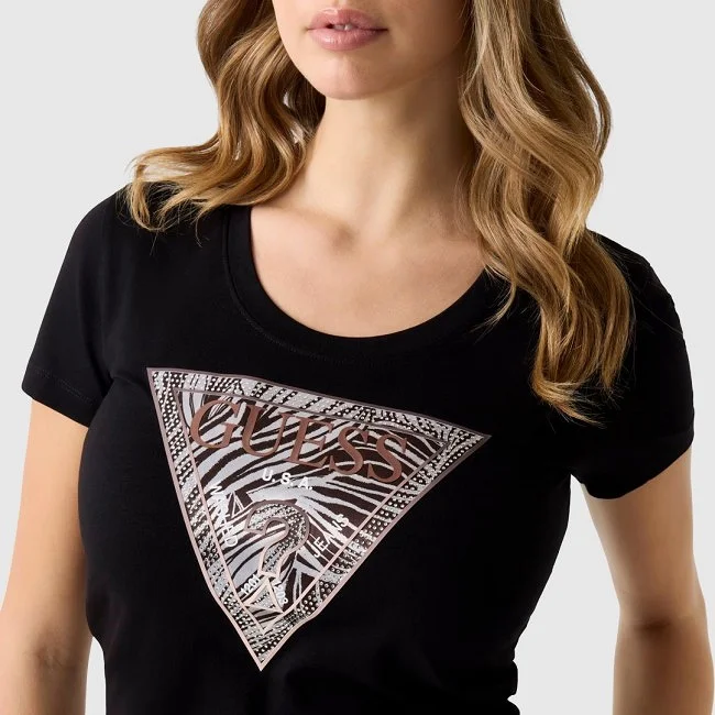 Camiseta Guess Negra Mujer