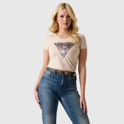 Camiseta Guess Beige Mujer