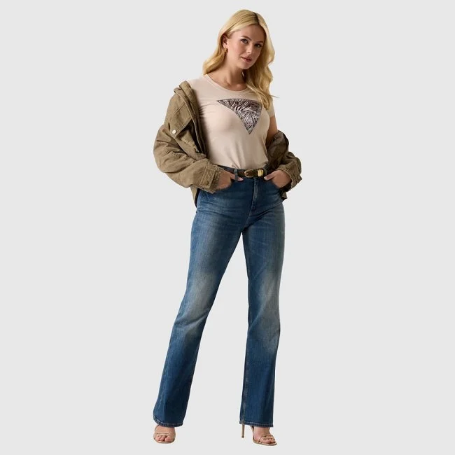Camiseta Guess Beige Mujer
