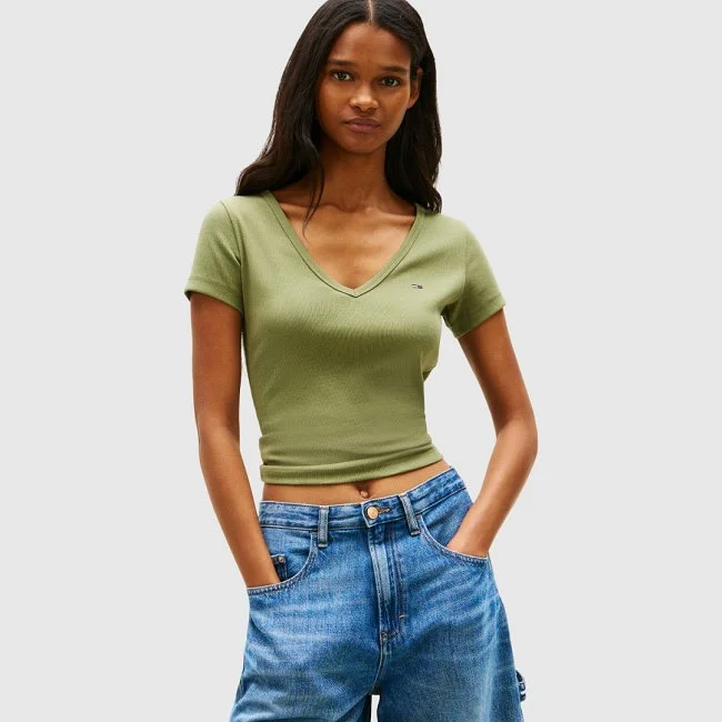 Camiseta Tommy Hilfiger Verde Mujer