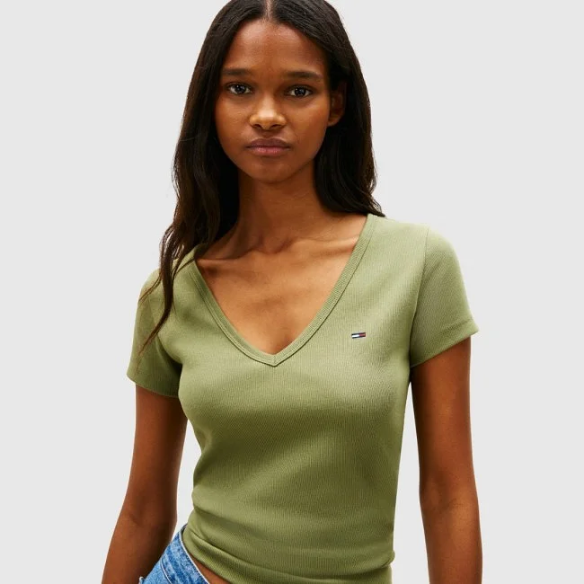 Camiseta Tommy Hilfiger Verde Mujer