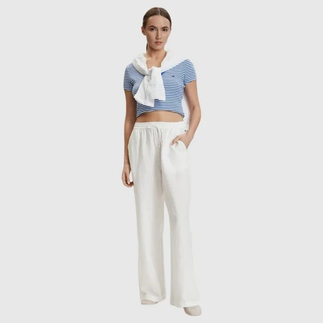 Pantalón Tommy Hilfiger Blanco Mujer