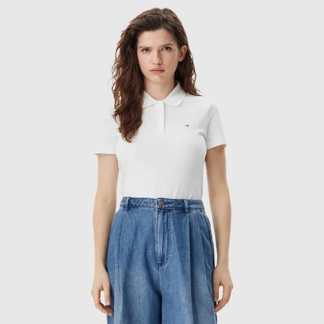Polo Tommy Hilfiger Blanco Mujer