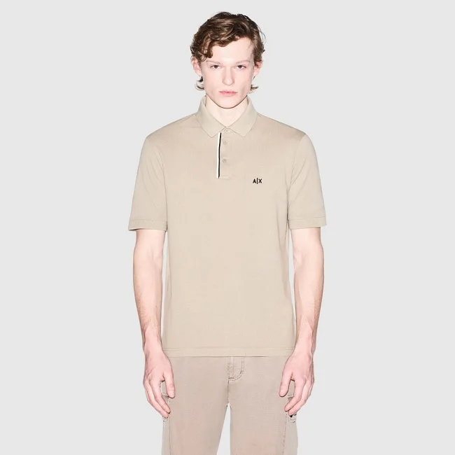 Polo Armani Exchange Beige Hombre