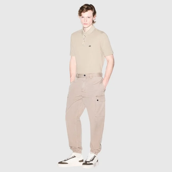 Polo Armani Exchange Beige Hombre
