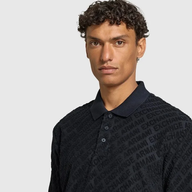 Polo Armani Exchange Azul Oscuro Hombre