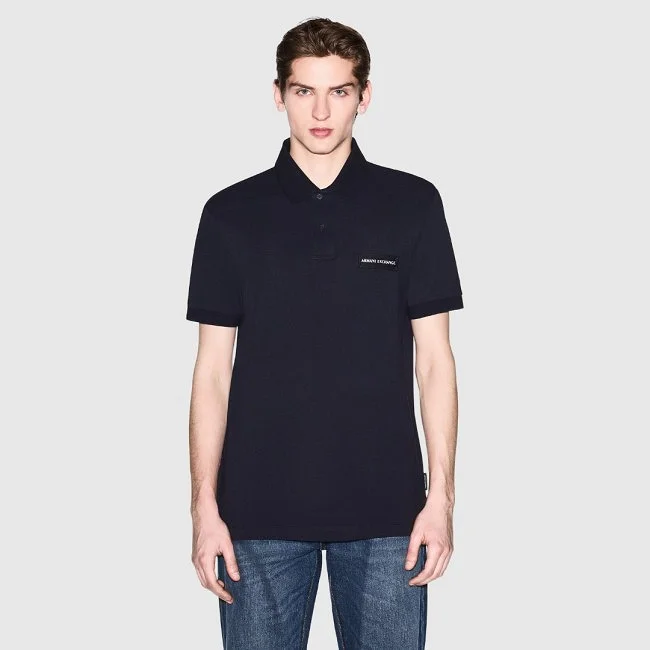 Polo Armani Exchange Azul Oscuro Hombre