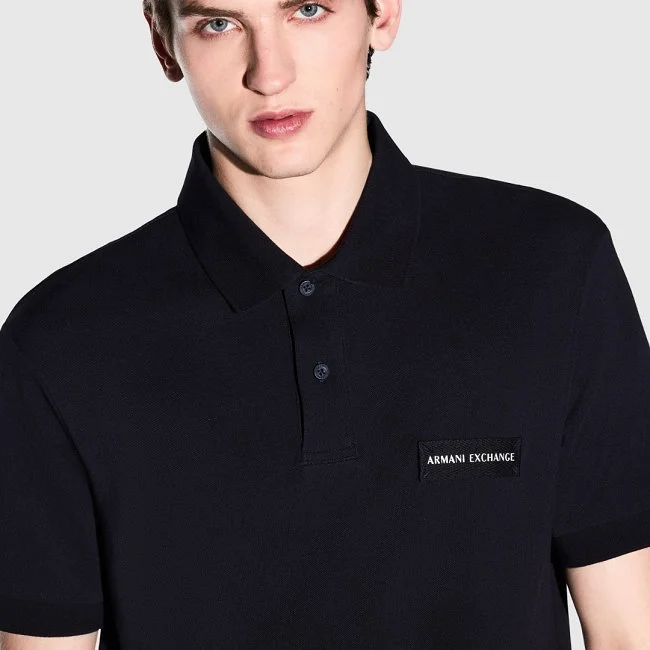 Polo Armani Exchange Azul Oscuro Hombre
