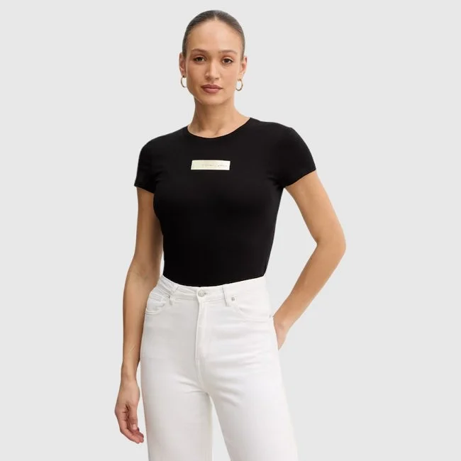 Camiseta Armani Exchange Negra Mujer