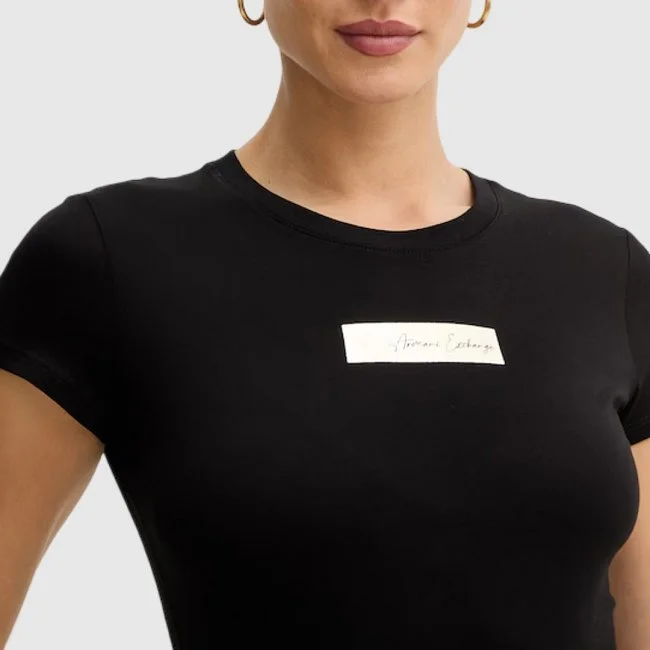Camiseta Armani Exchange Negra Mujer