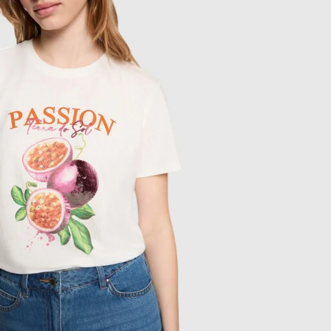 Camiseta Morgan Blanca Mujer