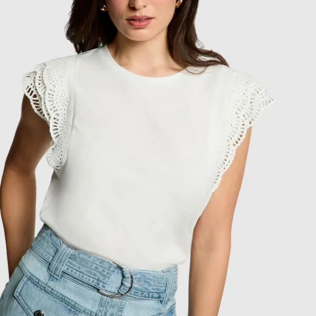 Camiseta Morgan Blanca Mujer