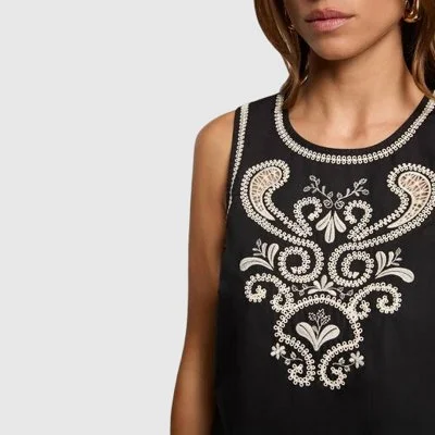 Camiseta Morgan Negra Mujer 2