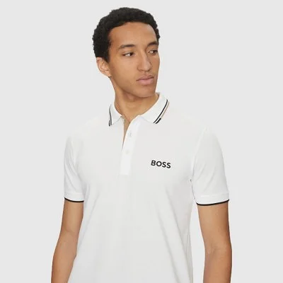 Polo Boss Blanco Hombre 2