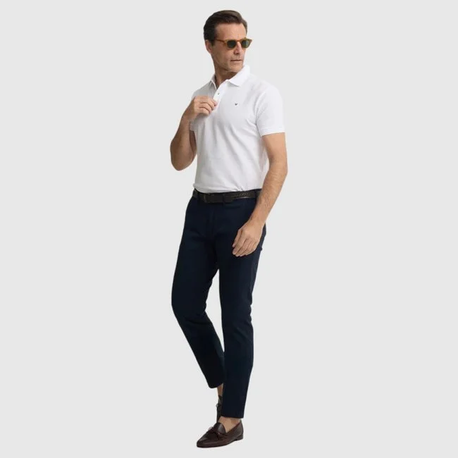 Polo Silbon Blanco Hombre