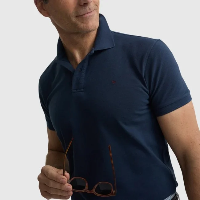 Polo Silbon Azul Marino Hombre
