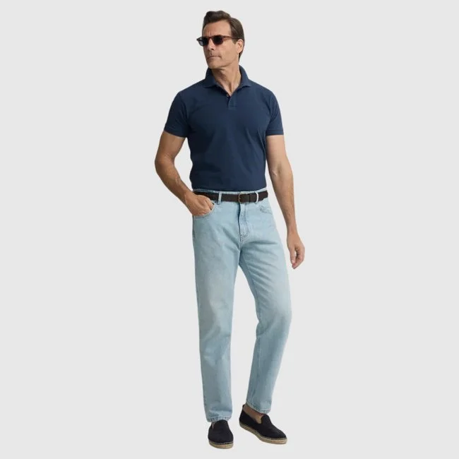 Polo Silbon Azul Marino Hombre