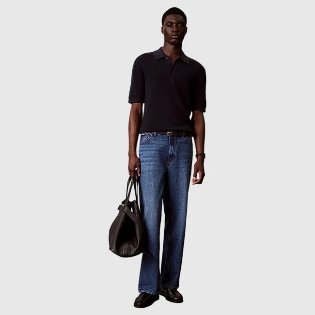 Polo Calvin Klein Azul Hombre