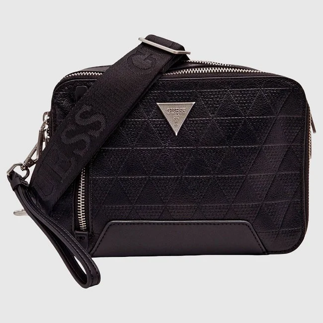 Bandolera Guess Negra Hombre