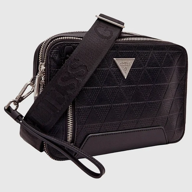 Bandolera Guess Negra Hombre