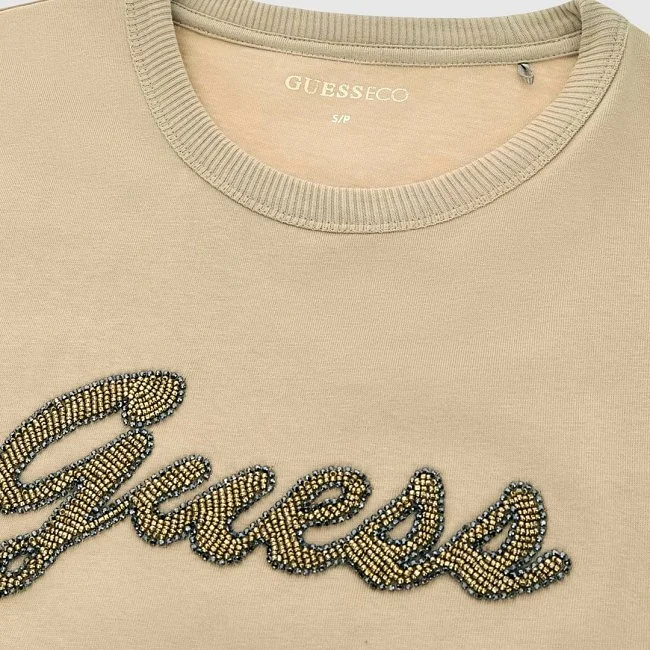 Camiseta Guess Beige Mujer
