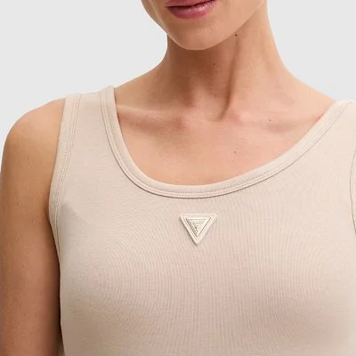 Camiseta Guess Beige Mujer 2