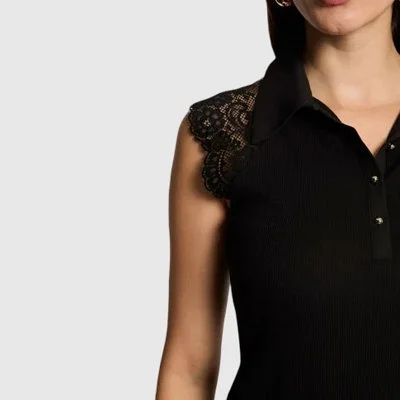 Camiseta Morgan Negra Mujer 2