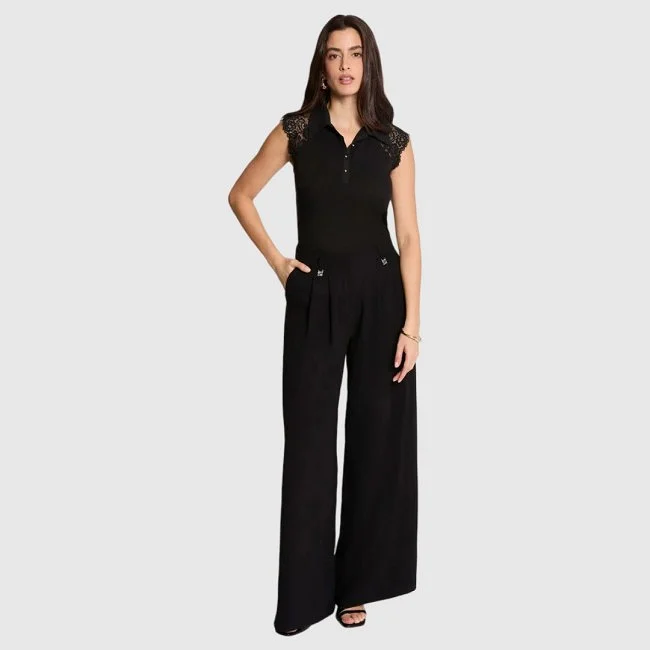 Camiseta Morgan Negra Mujer
