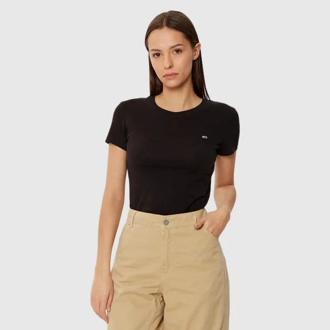 Camiseta Tommy Hilfiger Negra Mujer
