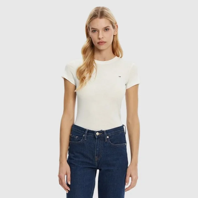 Camiseta Tommy Hilfiger Marfil Mujer