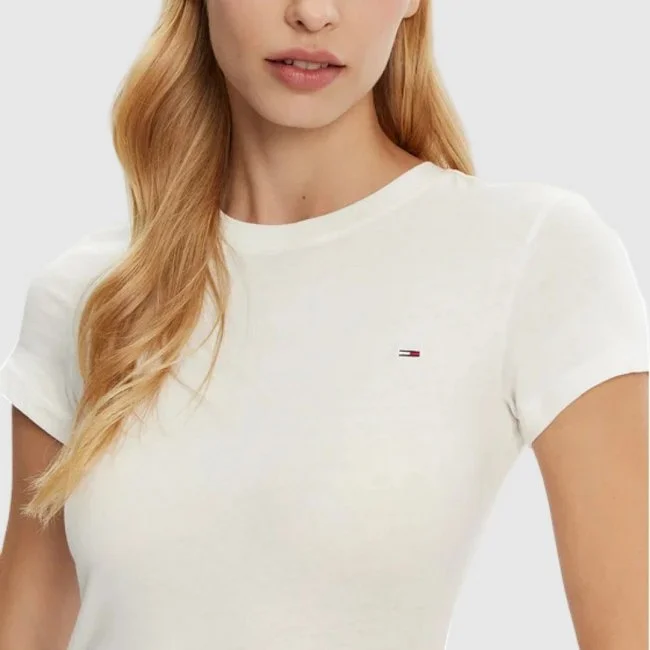 Camiseta Tommy Hilfiger Marfil Mujer