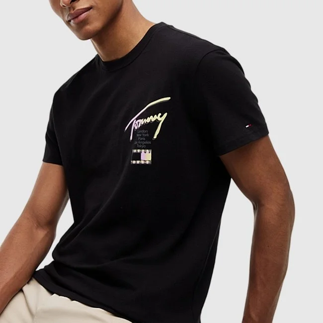 Camiseta Tommy Hilfiger Negra Hombre