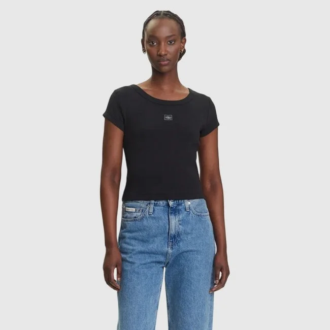 Camiseta Calvin Klein Negra Mujer