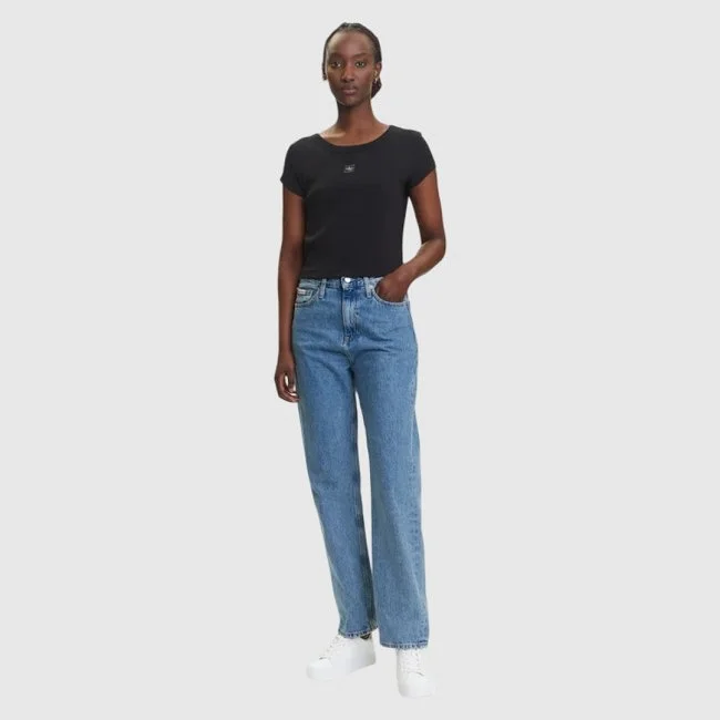 Camiseta Calvin Klein Negra Mujer