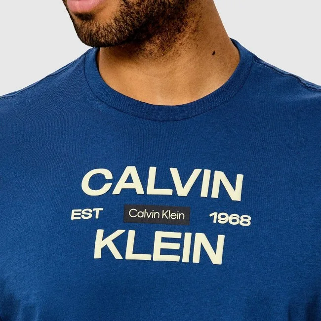 Camiseta Calvin Klein Azul Hombre